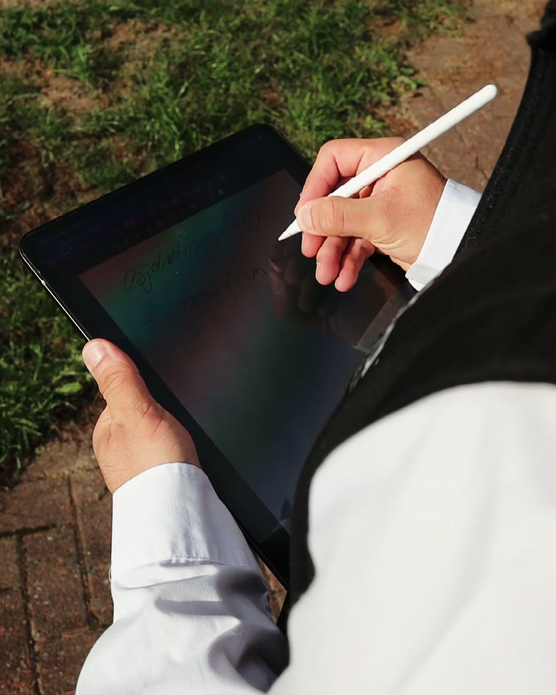 Aufnahme des Objektzustands auf dem Tablet